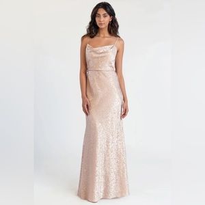 NWT - Jenny Yoo Dahlia Gemma Satin Dress - Size 4 - Prosecco